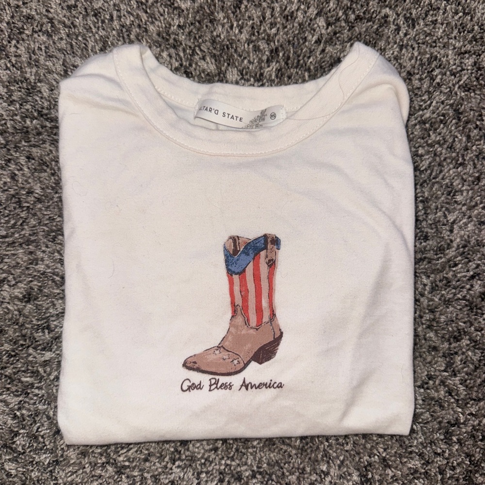 Altar'd State “God Bless America” Boot Baby Tee